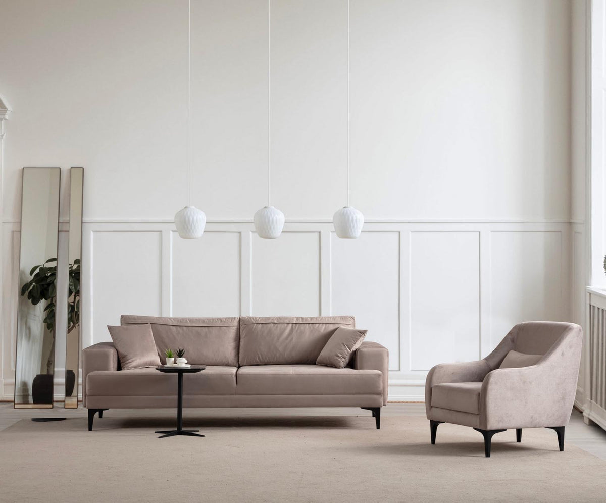 Astana 3 Sitzer Sofa - Beige in Beige präsentiert im Onlineshop von KAQTU Design AG. 3er Sofa ist von Atelier Del Sofa