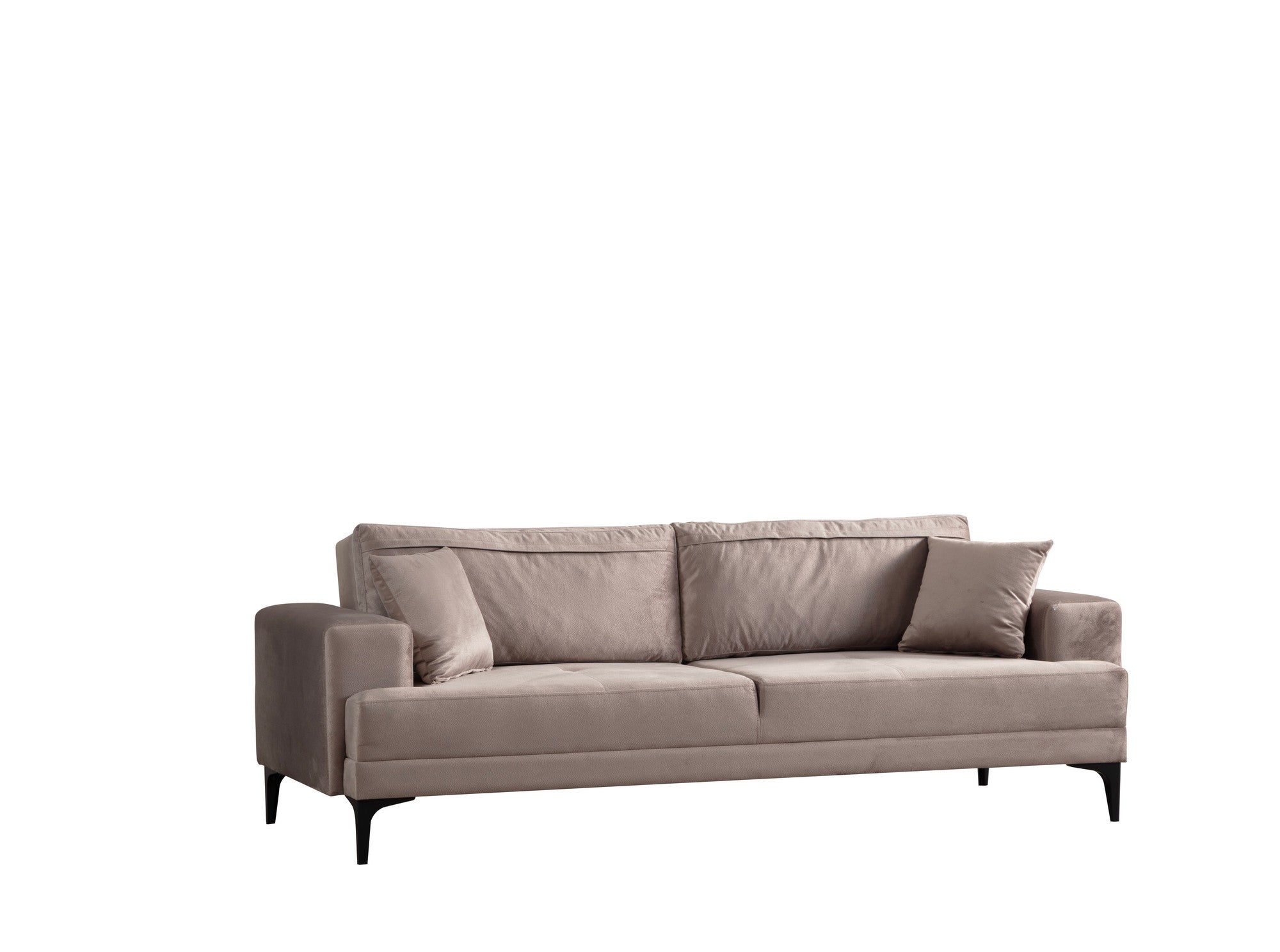 Genießen Sie das stilvolle Astana 3-Sitzer-Sofa in Beige von Atelier Del Sofa. Perfekt für Ihr Zuhause, bietet es luxuriösen Komfort und zeitlose Eleganz.