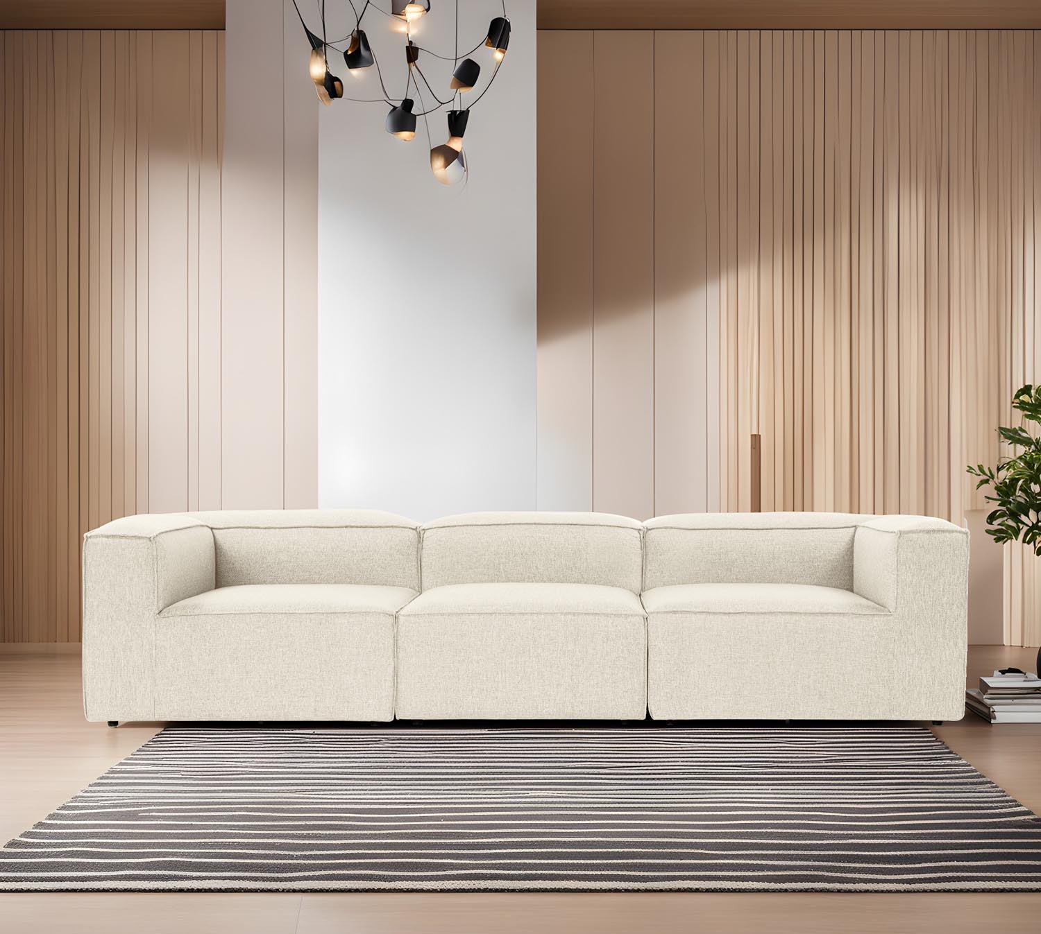 Erleben Sie das Fora 3 - Ecru Sofa von Atelier Del Sofa: Ein luxuriöses 3-Sitzer Möbelstück, das Stil und Gemütlichkeit in Ihr Zuhause bringt.