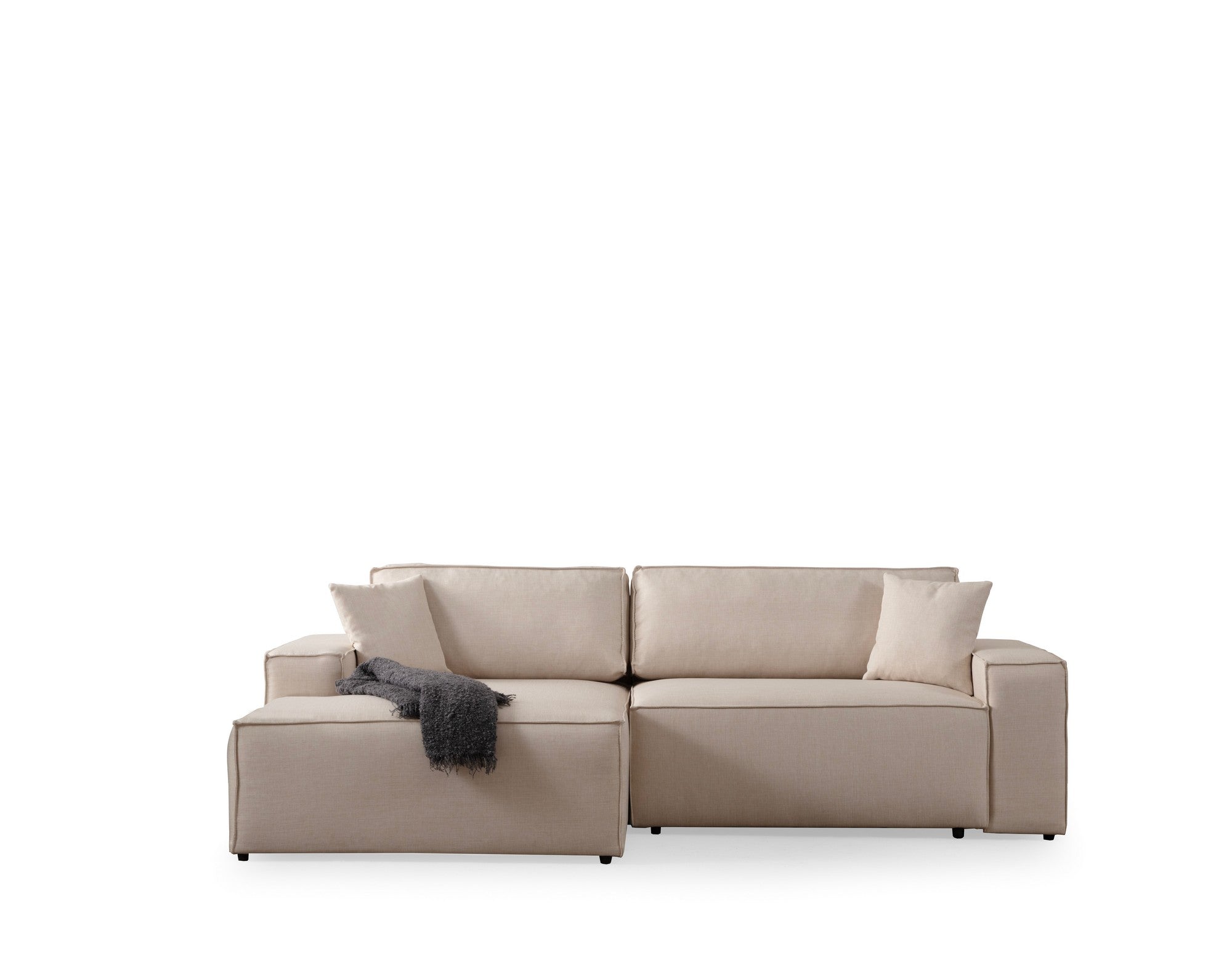 Erleben Sie das Pırlo Corner Left Bettsofa in Ecru von Atelier Del Sofa – stilvolles Design, erstklassiger Komfort und praktische Schlafoptionen für Ihr Zuhause.