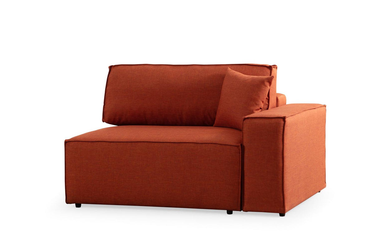 Pırlo Corner Left Bettsofa - Orange in Orange präsentiert im Onlineshop von KAQTU Design AG. Bettsofa links ist von Atelier Del Sofa