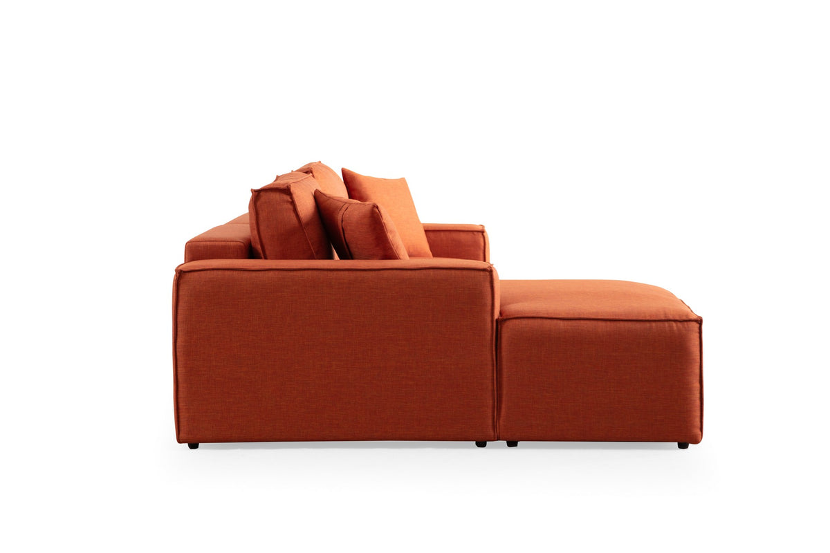 Pırlo Corner Left Bettsofa - Orange in Orange präsentiert im Onlineshop von KAQTU Design AG. Bettsofa links ist von Atelier Del Sofa