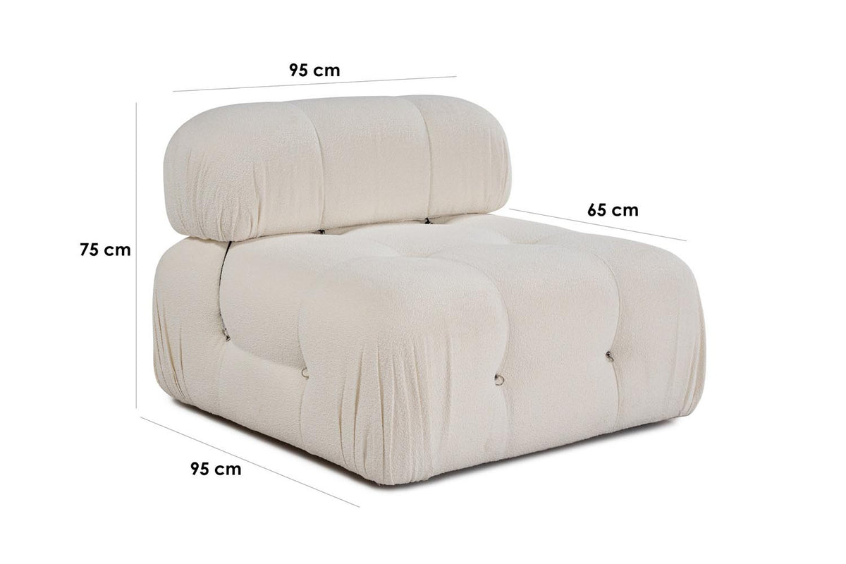 Bubble O1 Modulares Sofa - Weiss in Weiss präsentiert im Onlineshop von KAQTU Design AG. Modulares Sofa ist von Atelier Del Sofa