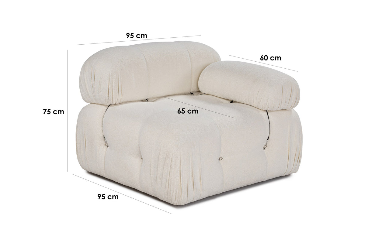 Bubble 1R Modulares Sofa - Weiss in Weiss präsentiert im Onlineshop von KAQTU Design AG. Modulares Sofa ist von Atelier Del Sofa