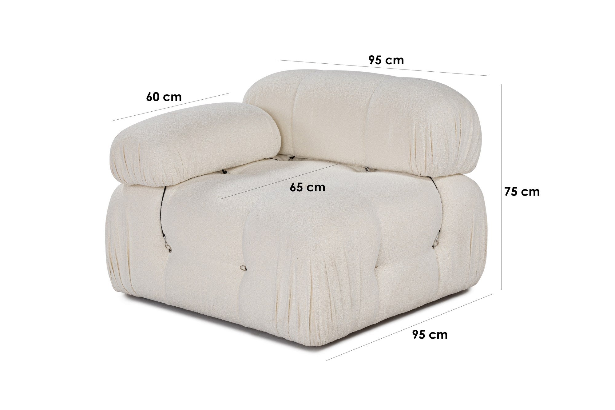 Erleben Sie das stilvolle Bubble L1 Sofa in Weiß von Atelier Del Sofa. Hochwertige Materialien und modulares Design bieten optimalen Komfort und Anpassungsfähigkeit.