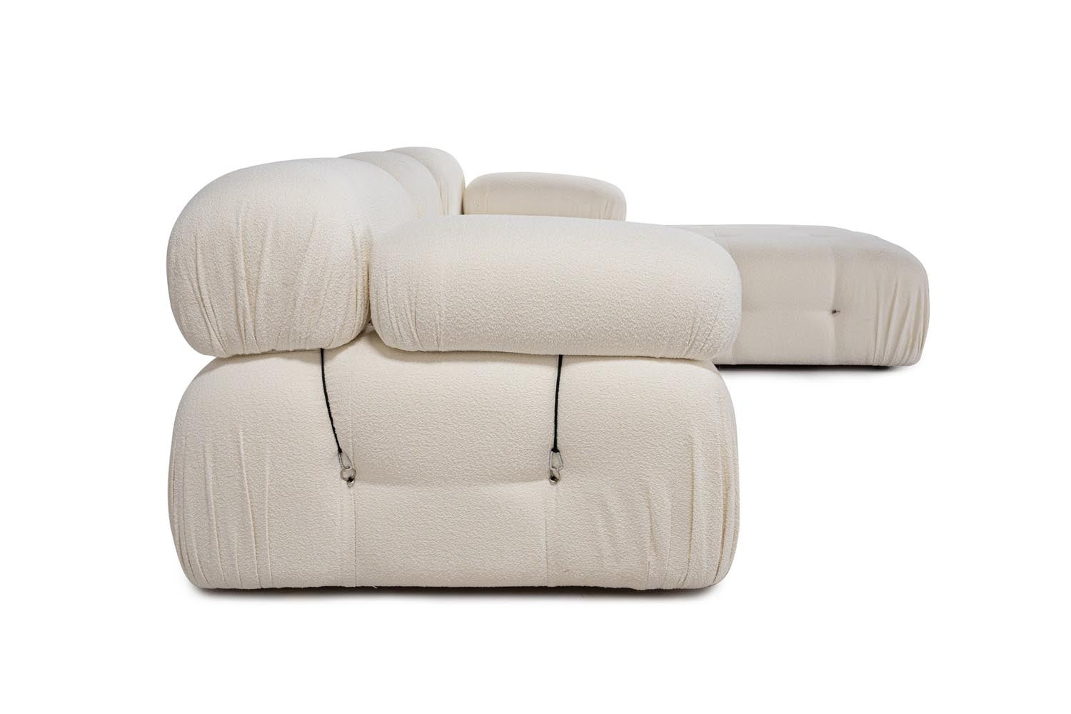Entdecken Sie das stilvolle Bubble Beige L1 Ecksofa in Weiß von Atelier Del Sofa – der perfekte Mix aus Komfort, Eleganz und Funktionalität für Ihr Zuhause.