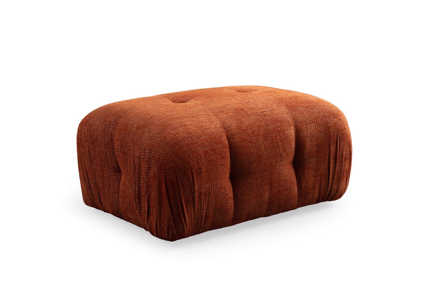 Entdecken Sie den stilvollen Petite Pouf in Orange von Atelier Del Sofa – ein eleganter Akzent für Ihr Zuhause, der Komfort und Farbe vereint!