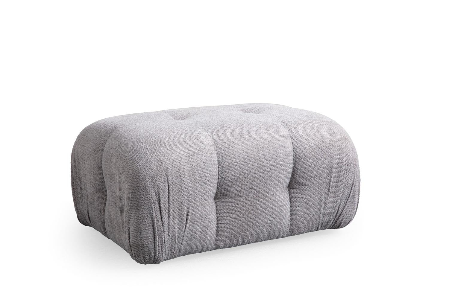 Petite - Light Grey in Hellgrau präsentiert im Onlineshop von KAQTU Design AG. Pouf ist von Atelier Del Sofa