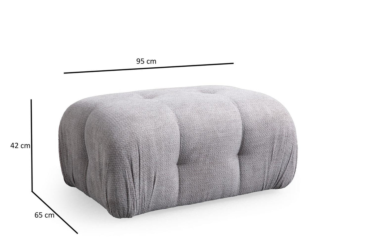 Petite Pouf - Hellgrau in Hellgrau präsentiert im Onlineshop von KAQTU Design AG. Pouf ist von Atelier Del Sofa