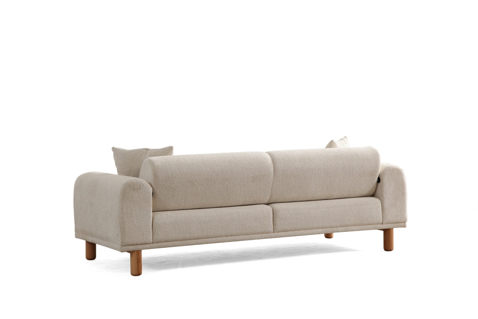 Erleben Sie das Lyke 3-Sitzer Bettsofa in Sahne von Atelier Del Sofa – ein elegantes Möbelstück, das Komfort und Vielseitigkeit vereint.