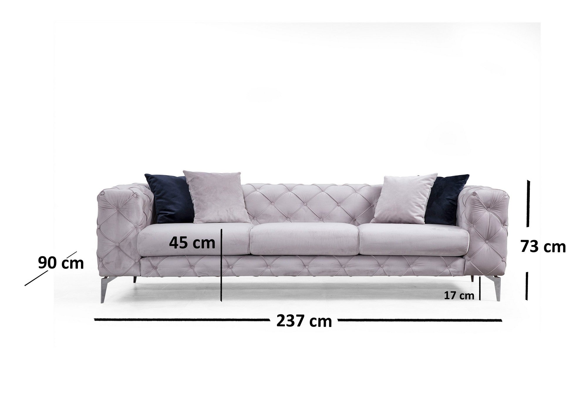 Entdecken Sie das Como - Light Grey Sofa von Atelier Del Sofa: Eleganz trifft auf höchsten Komfort. Ideal für Ihr modernes Zuhause!