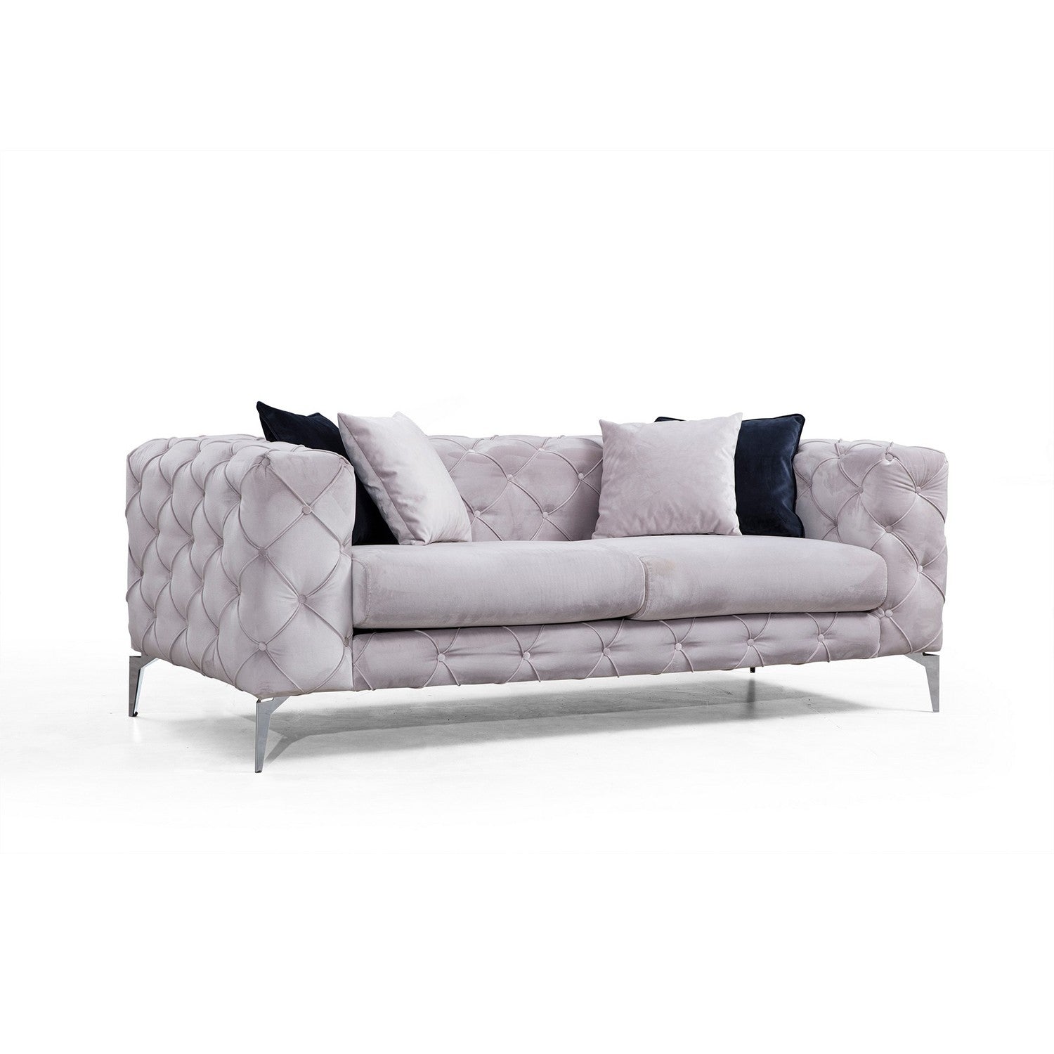 Como - Light Grey in Hellgrau präsentiert im Onlineshop von KAQTU Design AG. 2er Sofa ist von Atelier Del Sofa