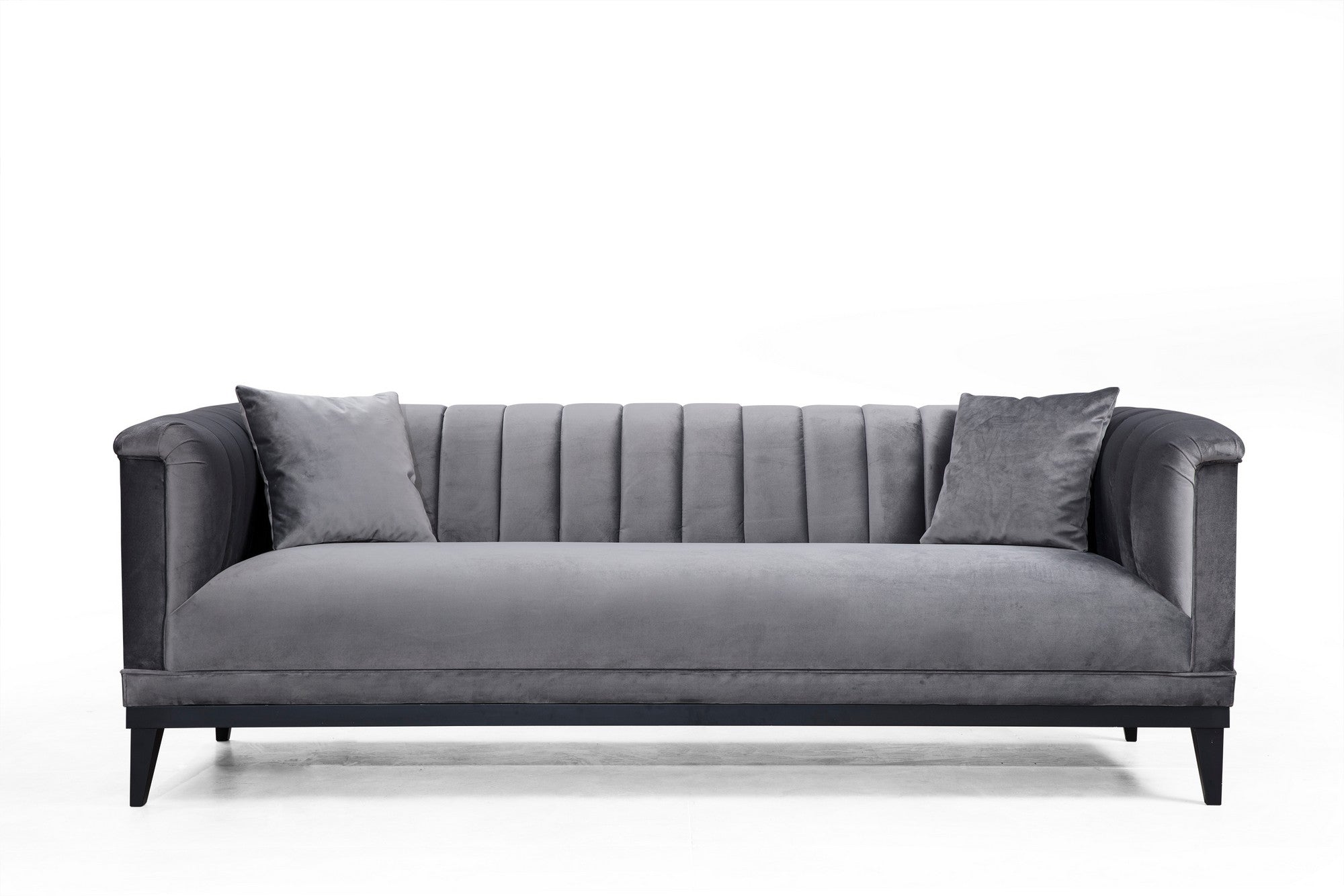 Trendy - Dark Grey in Dunkelgrau präsentiert im Onlineshop von KAQTU Design AG. 3er Sofa ist von Atelier Del Sofa