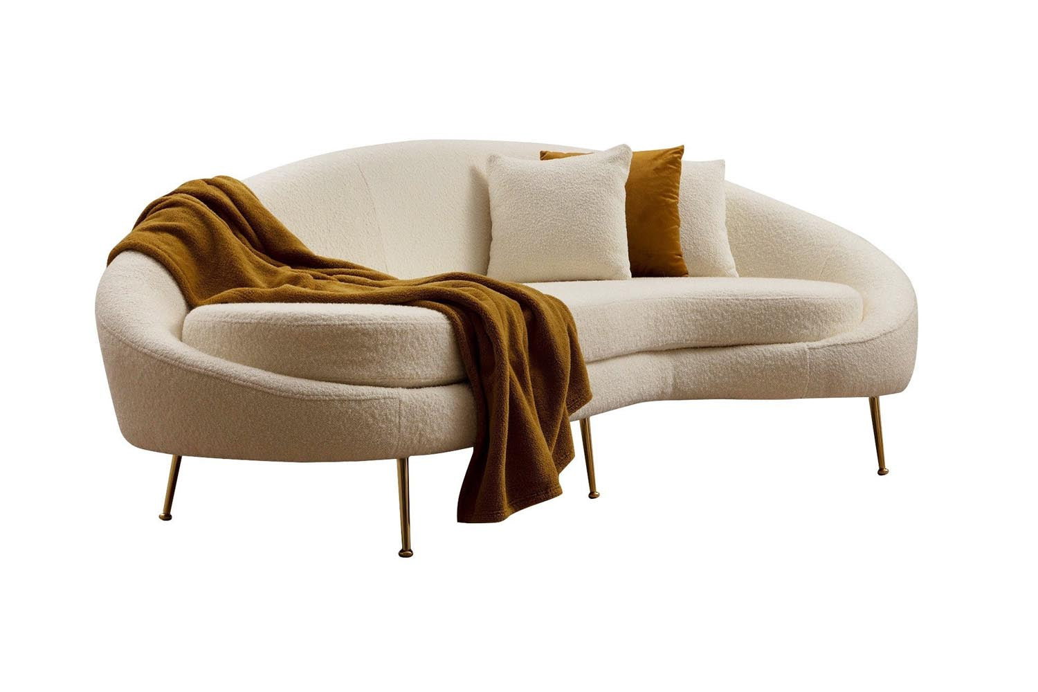 Eses - Cream Bouclett in Sahne präsentiert im Onlineshop von KAQTU Design AG. 3er Sofa ist von Atelier Del Sofa