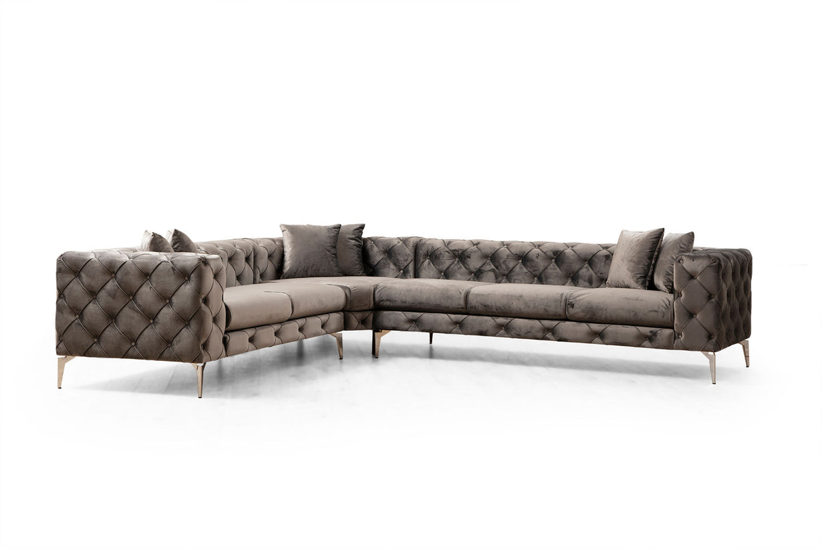 Como Left Ecksofa - Anthrazit in Anthrazit präsentiert im Onlineshop von KAQTU Design AG. Ecksofa ist von Atelier Del Sofa