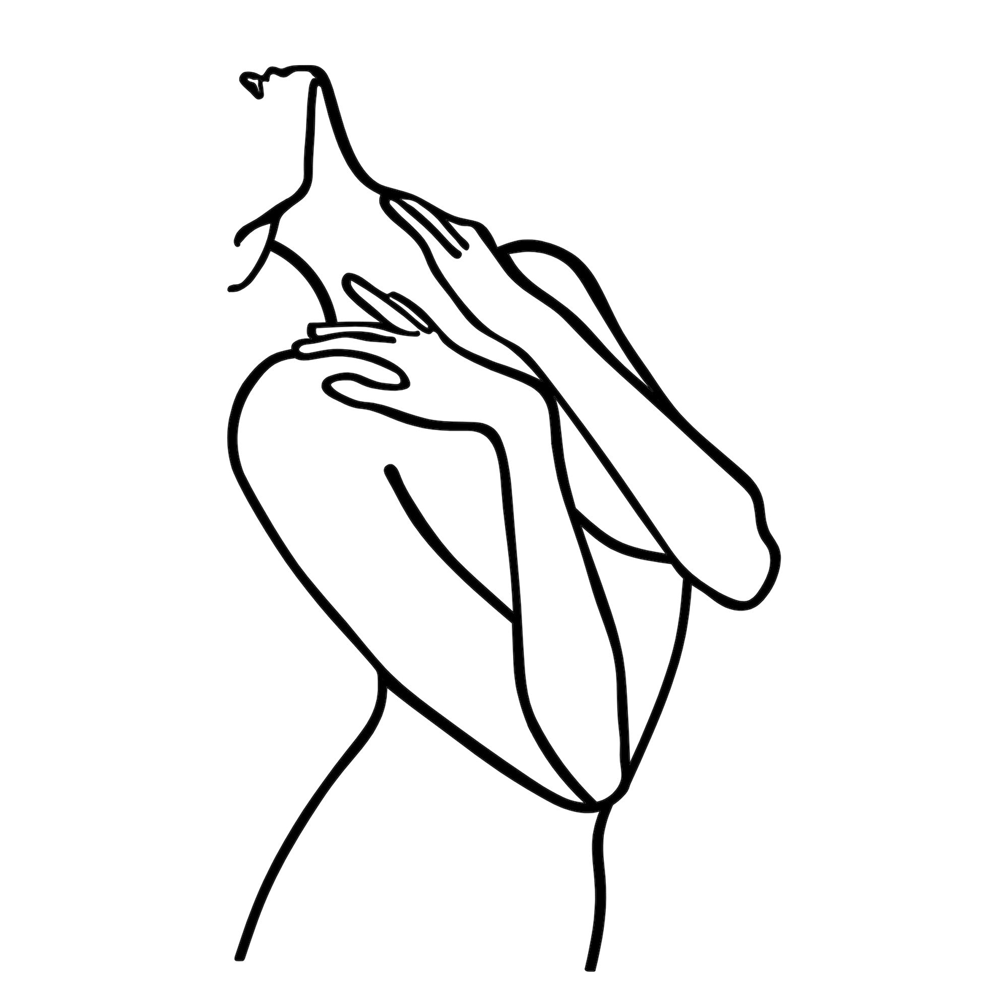 Verleihen Sie Ihrem Zuhause mit der eleganten Woman Lines Wanddeko von Wallity in Schwarz einen modernen Akzent. Ein zeitloses Metall-Design für jeden Raum.