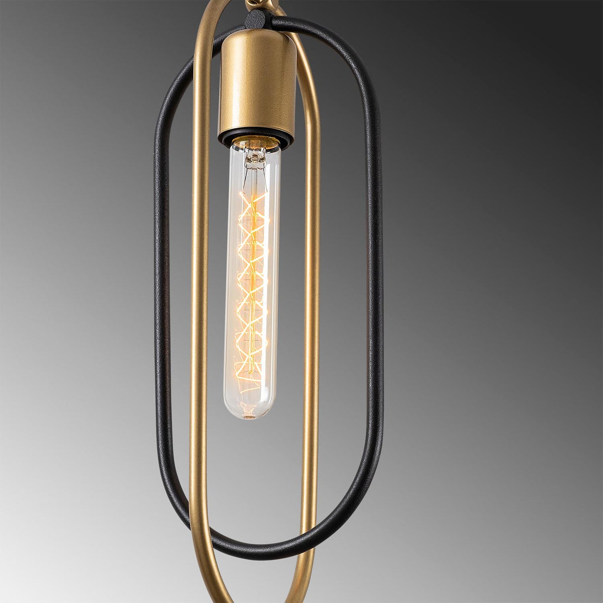 Cerco Pendellampe - Schwarz Gold in Schwarz Gold präsentiert im Onlineshop von KAQTU Design AG. Pendelleuchte ist von Opviq