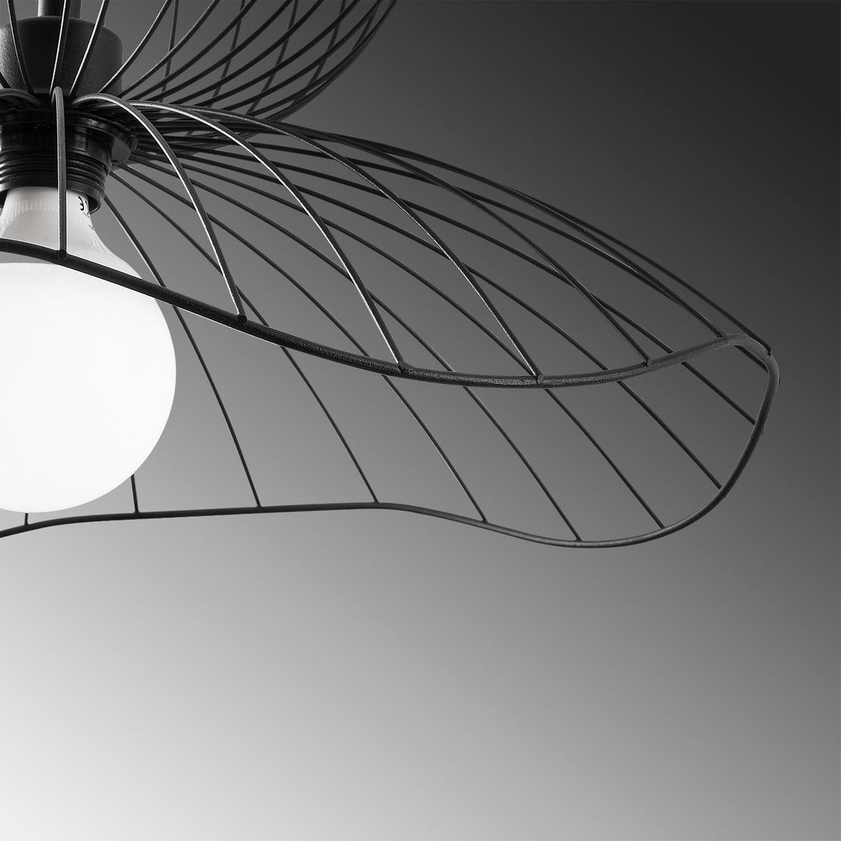 Farac Pendellampe - Schwarz in Schwarz präsentiert im Onlineshop von KAQTU Design AG. Pendelleuchte ist von Opviq