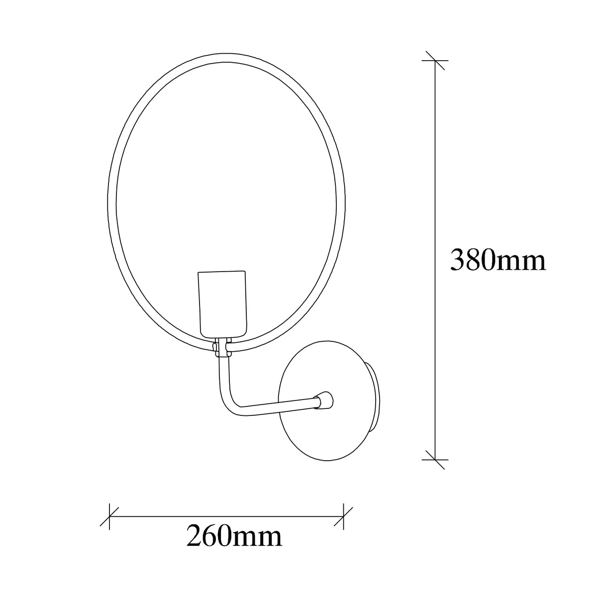 Circle Wandleuchte - Schwarz in Schwarz präsentiert im Onlineshop von KAQTU Design AG. Wandleuchte ist von Opviq