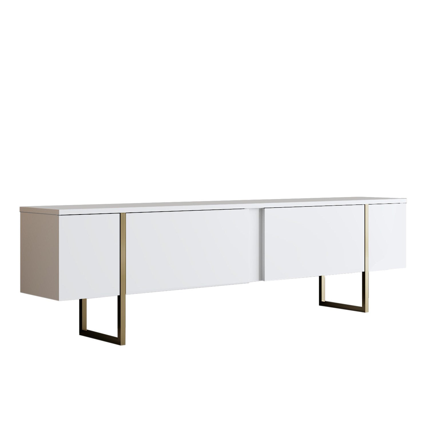 Luxe - White, Gold in Weisses Gold präsentiert im Onlineshop von KAQTU Design AG. Sideboard ist von Hanah Home