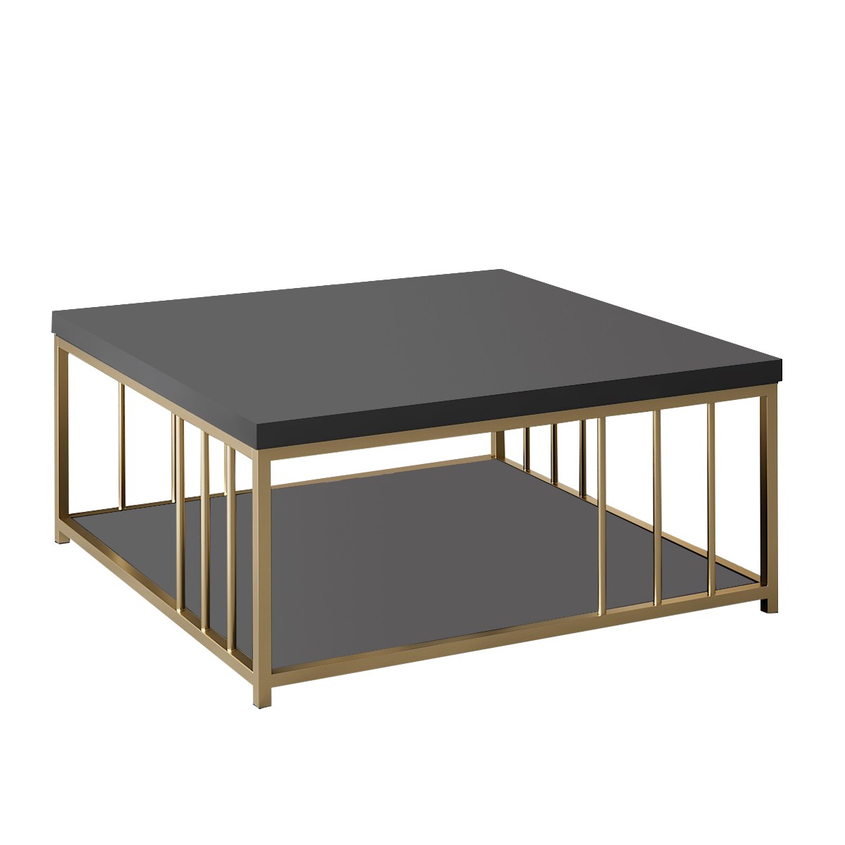 Zenn - Anthracite, Gold in Anthrazit Gold präsentiert im Onlineshop von KAQTU Design AG. Beistelltisch ist von Hanah Home