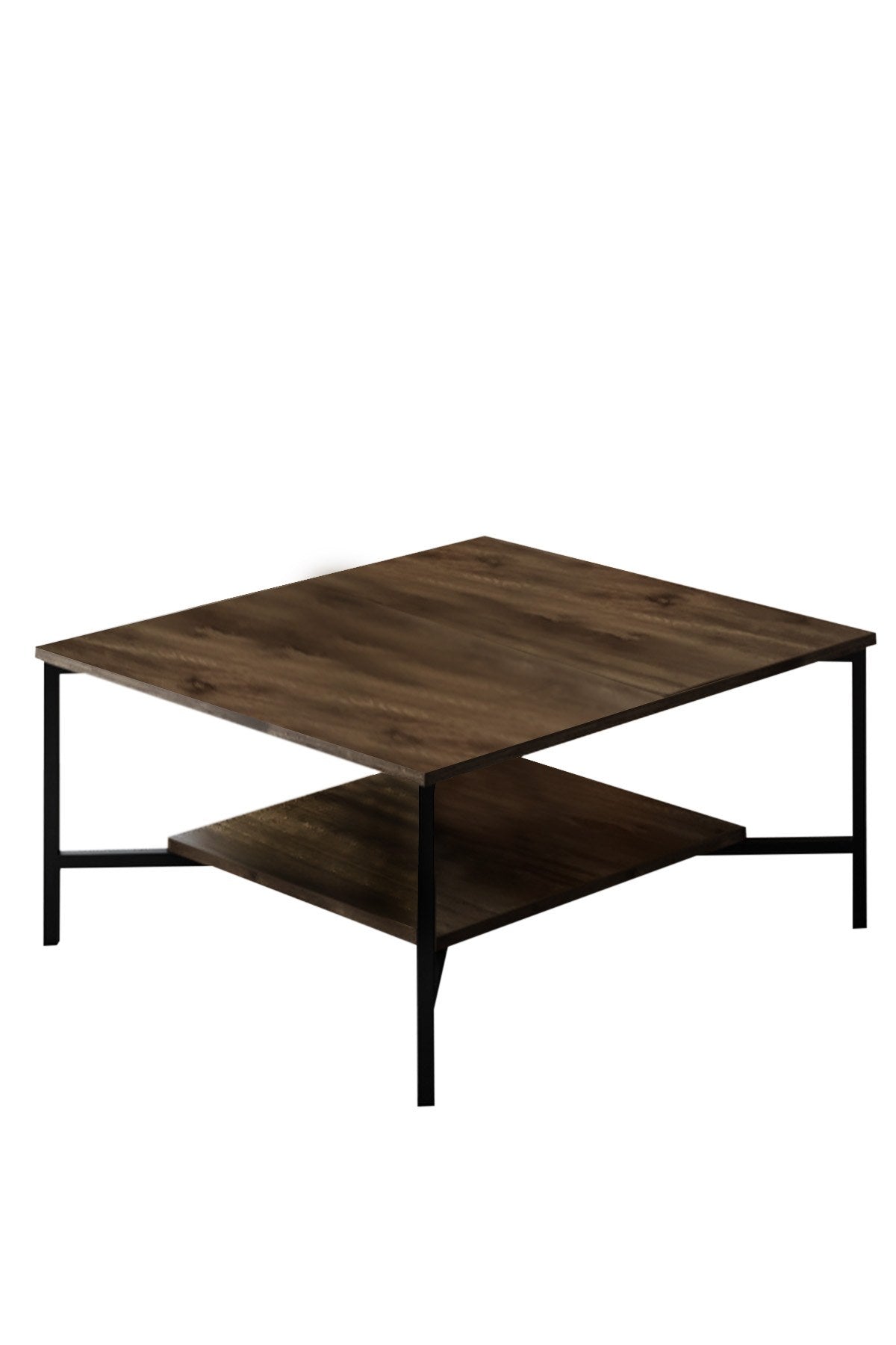 Black Line - Walnut, Black in Walnuss Schwarz präsentiert im Onlineshop von KAQTU Design AG. Beistelltisch ist von Hanah Home
