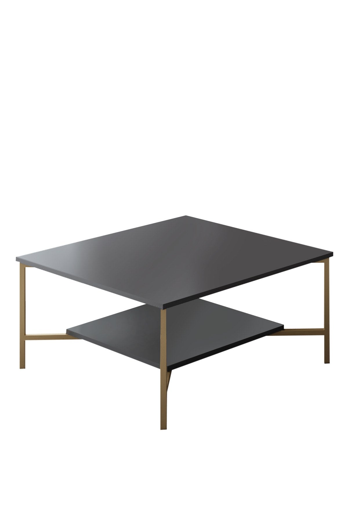 Gold Line - Anthracite, Black in Anthrazit Schwarz präsentiert im Onlineshop von KAQTU Design AG. Beistelltisch ist von Hanah Home