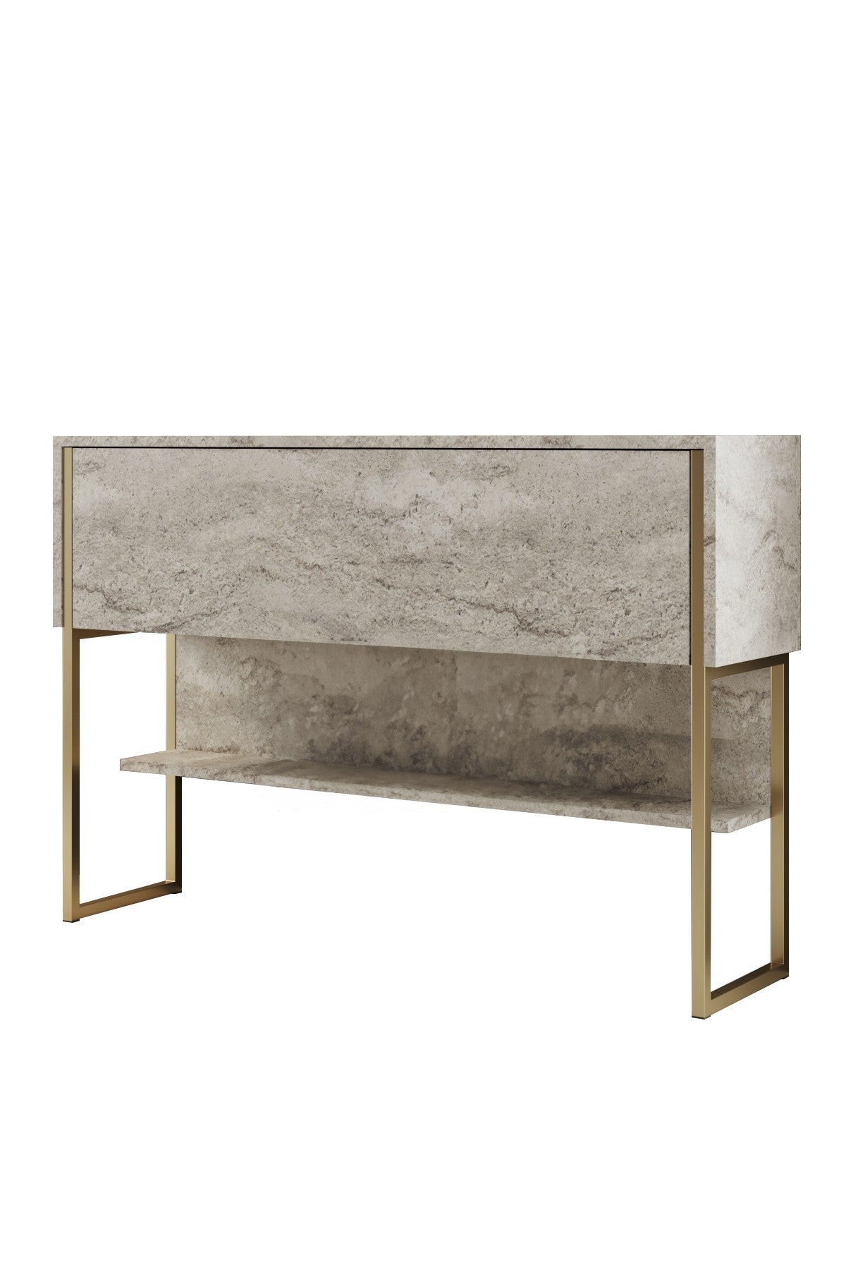 Luxe - Travertine, Gold in Travertin Gold präsentiert im Onlineshop von KAQTU Design AG. Kommode ist von Hanah Home