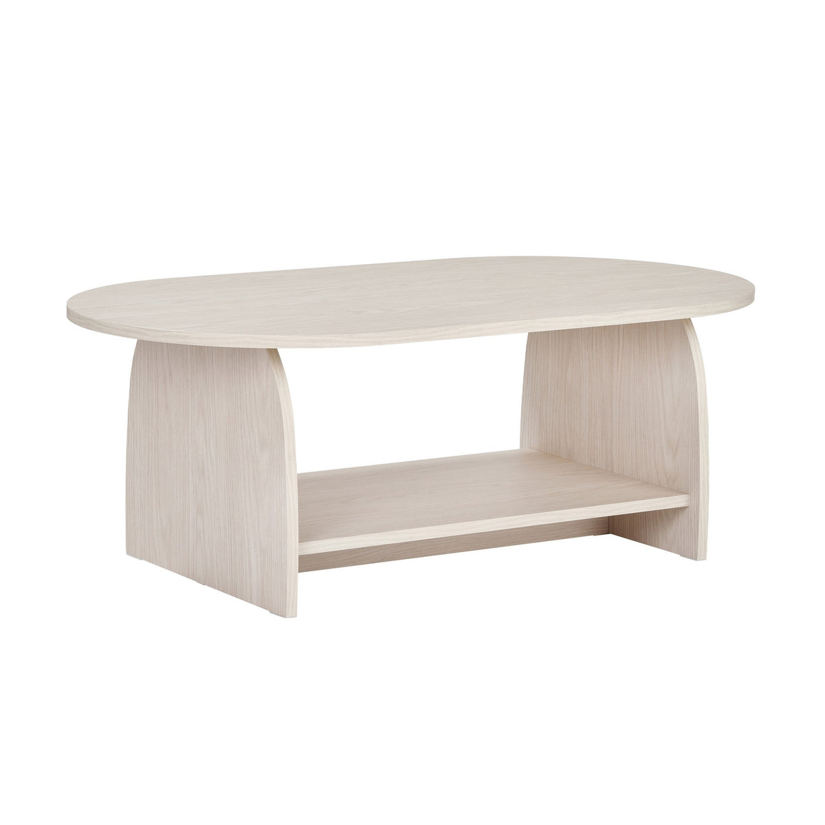 Rechteckiger Couchtisch Rafel von Nordure in Farbe Eiche Pusula, Oberfläche aus melaminbeschichteter Spanplatte, Masse 110x60x40 cm.