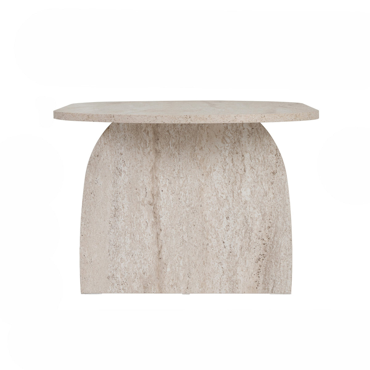 Rafel Couchtisch von Nordure in Travertin-Farbe, rechteckige Form, Material melaminbeschichtete Spanplatte, Masse 110x60x40 cm.