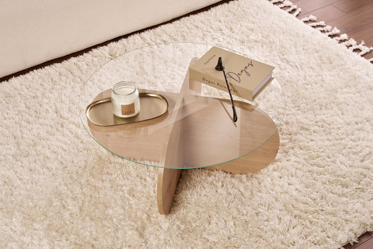 Aeris Sofatisch - Saphir- Eiche Transparent in Saphir- Eiche Transparent präsentiert im Onlineshop von KAQTU Design AG. Couchtisch ist von Nordure