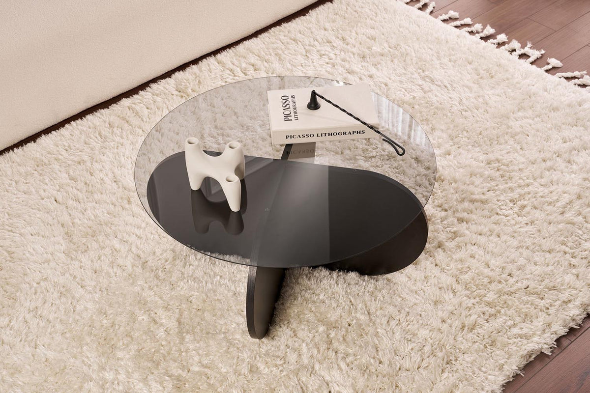 Aeris Sofatisch - Holz Schwarz Transparent in Holz Schwarz Transparent präsentiert im Onlineshop von KAQTU Design AG. Couchtisch ist von Nordure