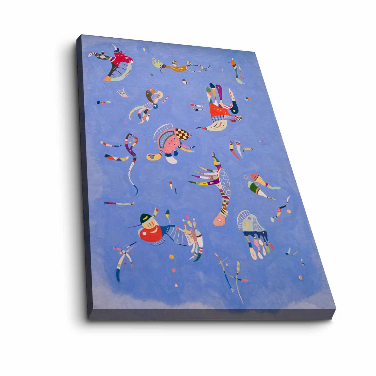 Verleihen Sie Ihrem Raum mit dem mehrfarbigen Leinwandbild 4570KANDINSKY033 von Wallity einen Hauch von Kandinskys inspirierender Kunst und zeitloser Eleganz!