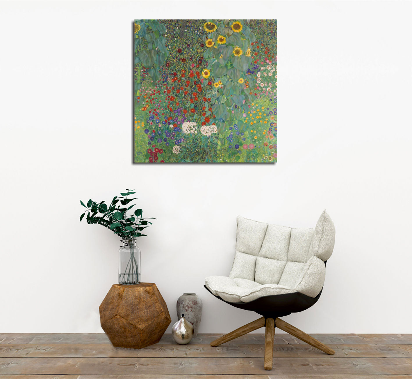 Entdecken Sie das faszinierende gerahmte Leinwandgemälde KC419 von Wallity, inspiriert von Gustav Klimt. Ein lebendiges Kunstwerk für Ihr Zuhause!