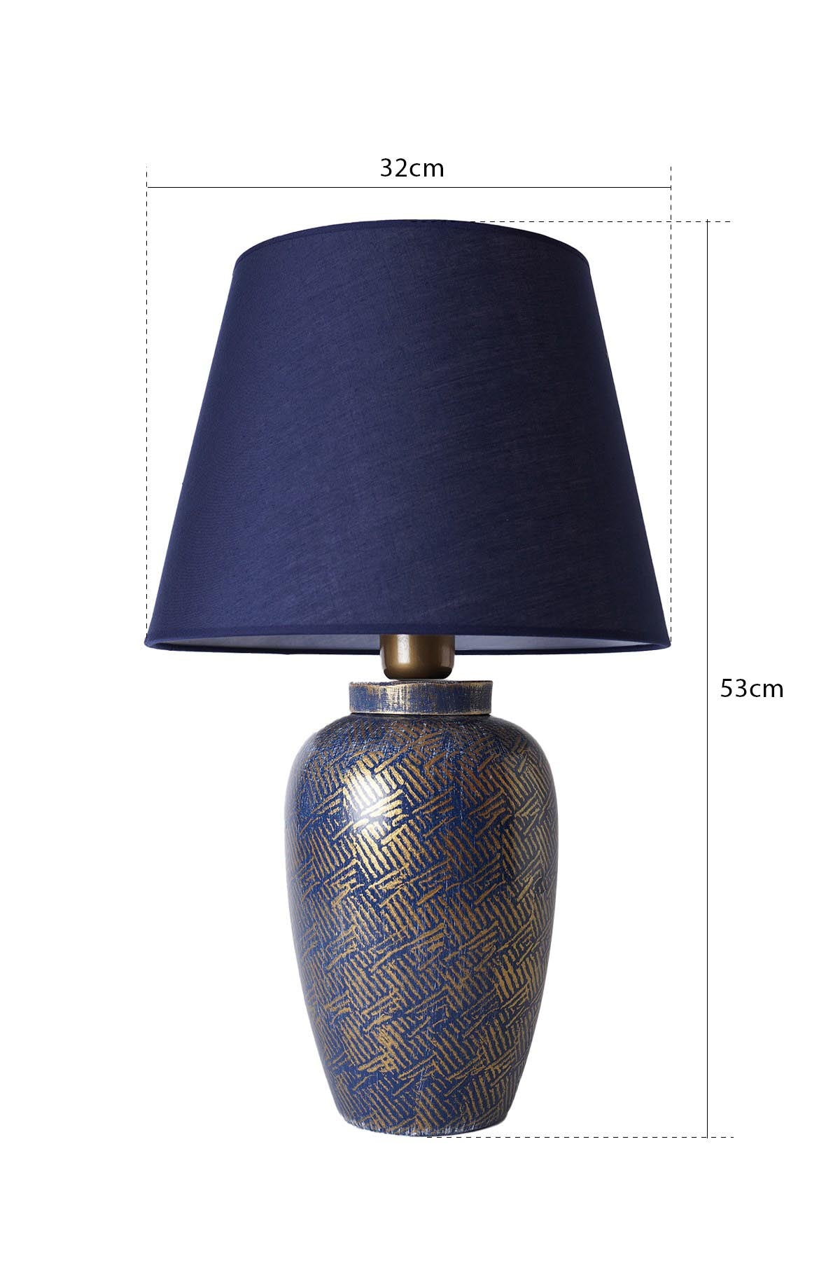 Die YL576 Tischleuchte von Opviq kombiniert elegantes Design in Blau und Gold mit warmem Licht, ideal für stilvolle Akzente in Ihrem Zuhause.