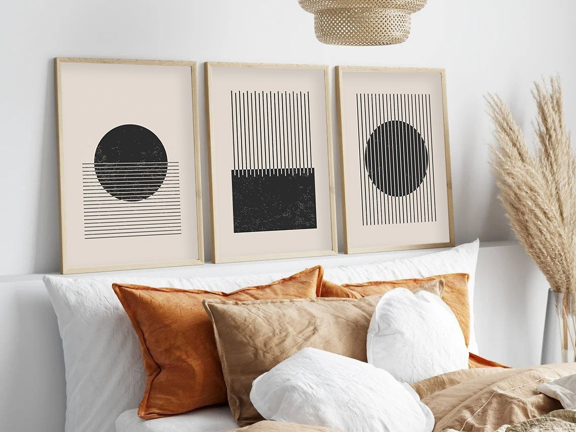 Entdecken Sie das Huhu212 Bild von Wallity! Dieses mehrfarbige MDF-Gemälde (3 Stück) verwandelt Ihre Wände in ein Kunstwerk voller Leben und Stil.