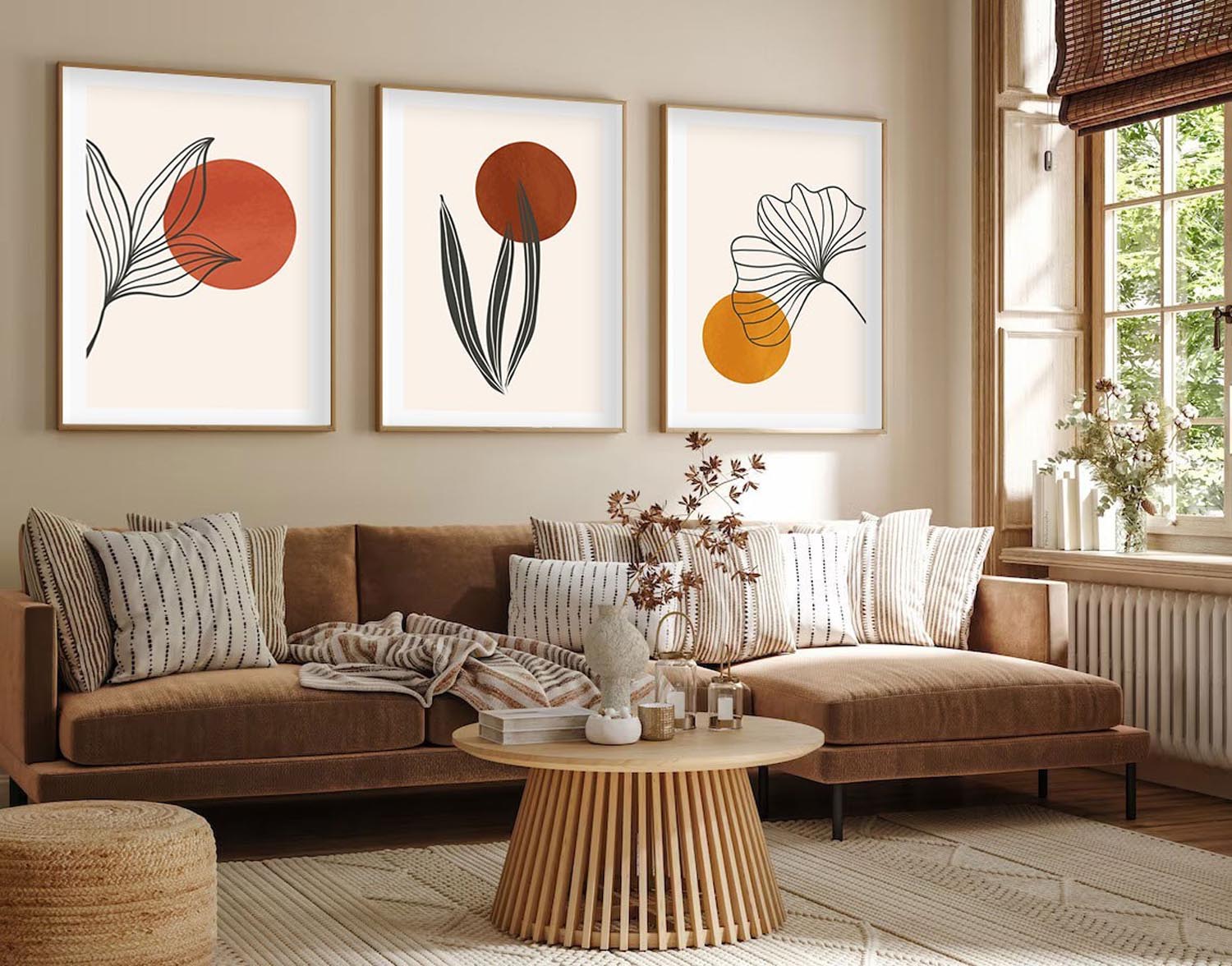 Verleihen Sie Ihrem Raum mit dem Huhu215 Bild von Wallity einen Hauch von Farbe und Eleganz. Dieses mehrfarbige Kunstwerk (50 x 70 cm) ist der perfekte Blickfang für jedes Zuhause.