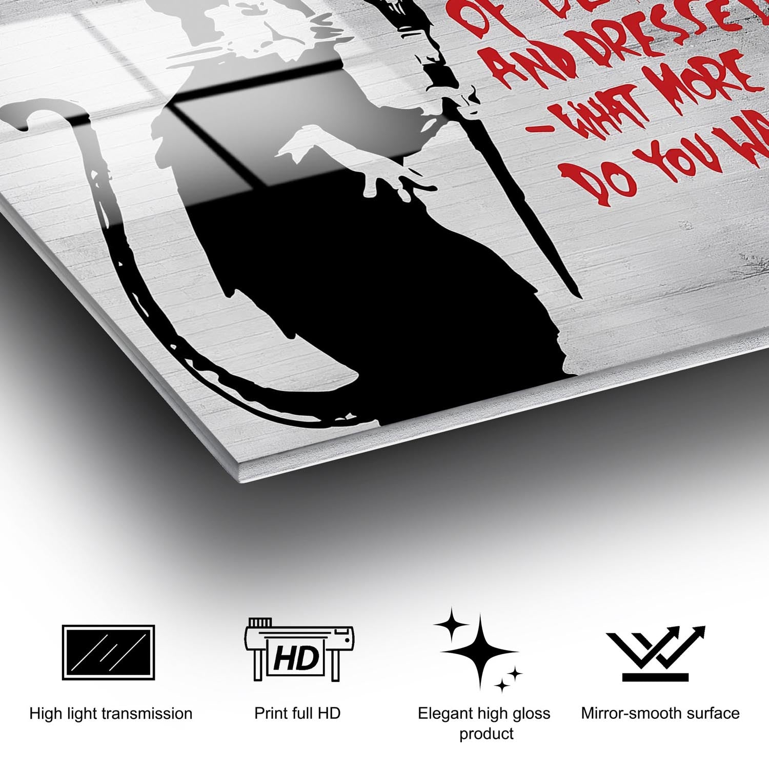 Verleihen Sie Ihrem Raum mit dem mehrfarbigen UV-Bild von Wallity einen Hauch von Eleganz. Dieses 30 x 45 cm große Kunstwerk aus 4 mm gehärtetem Glas ist langlebig und beeindruckend.