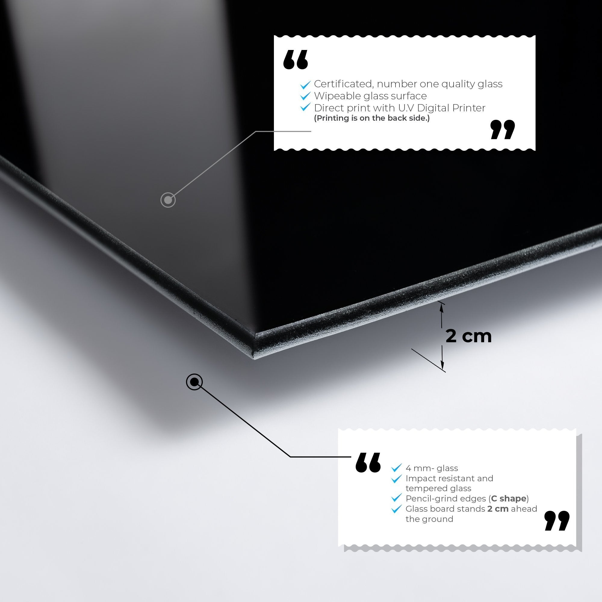 Verleihen Sie Ihrem Zuhause mit dem mehrfarbigen gehärteten Glasgemälde 2293 von Wallity einen Hauch von Luxus und zeitloser Eleganz.