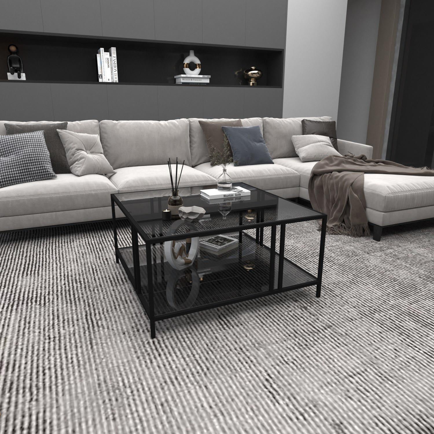 Entdecken Sie den eleganten Uranüs Sofatisch in Schwarz von Hanah Home. Ideal für jeden Raum, vereint er Stil, Funktionalität und Langlebigkeit.