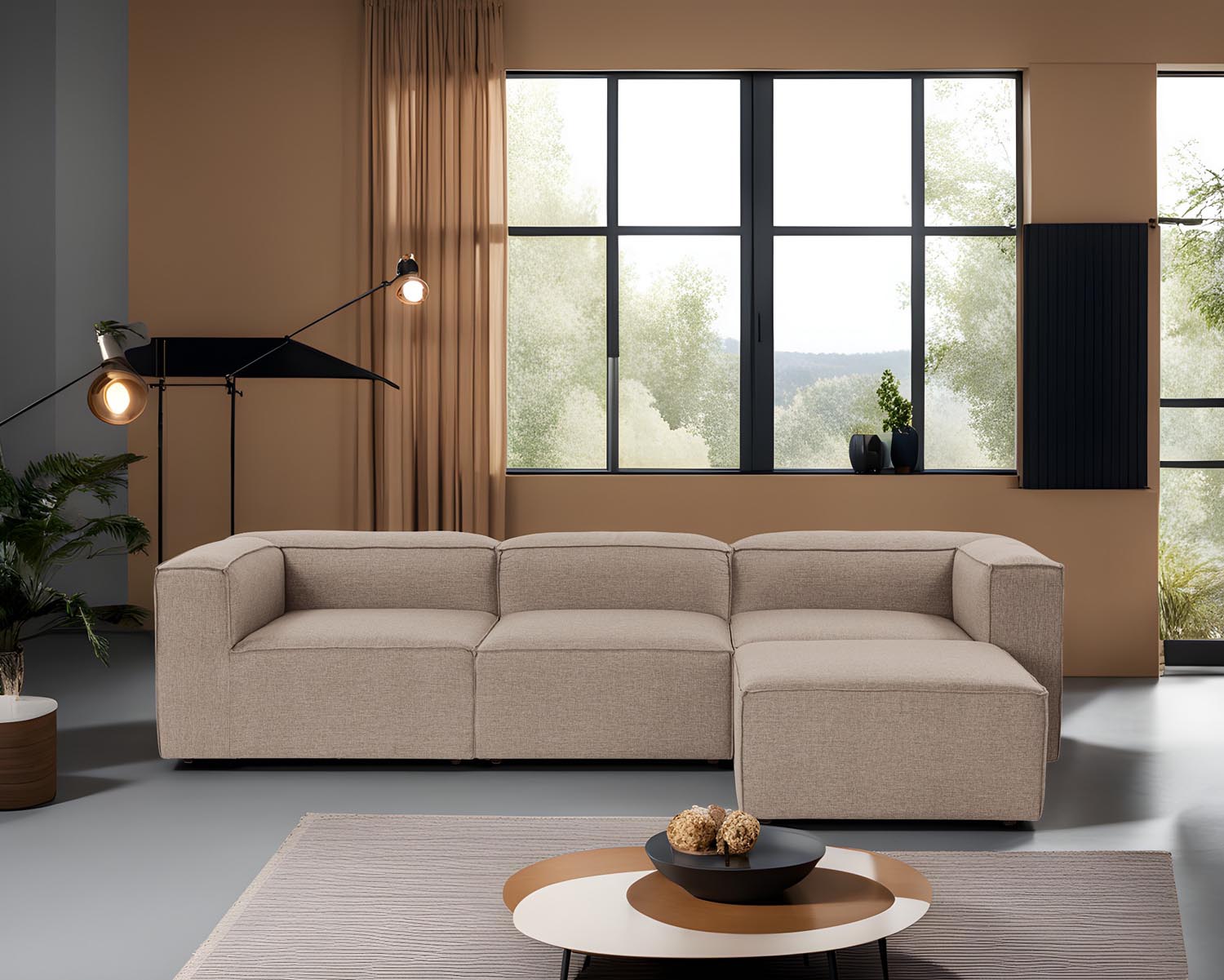 Entdecken Sie das Fora Ecksofa in warmem Braun von Atelier Del Sofa – der Inbegriff von Eleganz und unvergleichlichem Sitzkomfort für Ihr Zuhause.