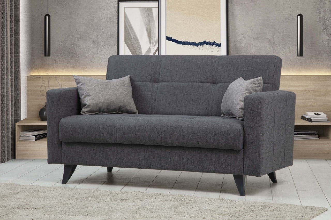 Erleben Sie das Polya Bettsofa in Dunkelgrau von Atelier Del Sofa – eine elegante, multifunktionale Lösung für Komfort und Stil in Ihrem Zuhause.