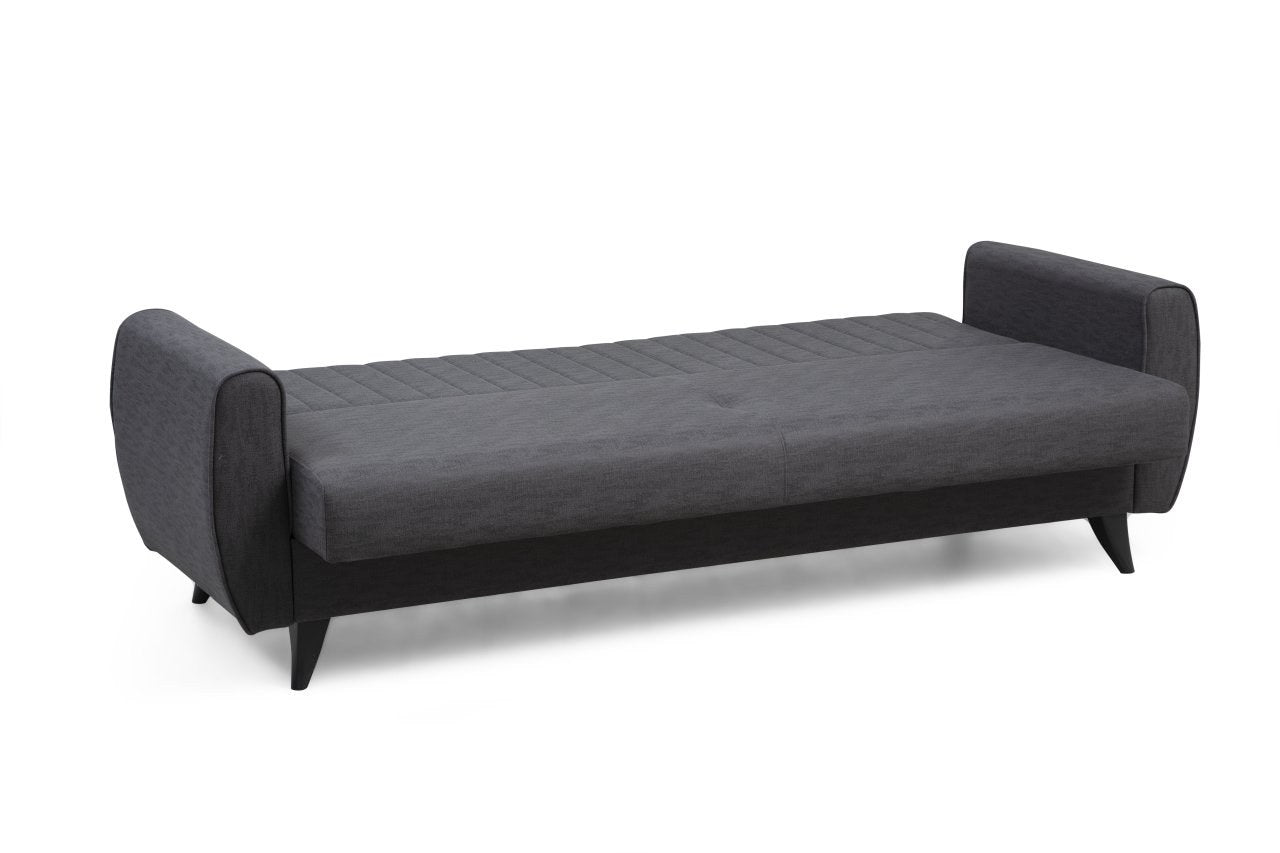 Erleben Sie das Alkon Bettsofa in Dunkelgrau von Atelier Del Sofa – ein elegantes, funktionales Möbelstück, das Stil und Komfort vereint.