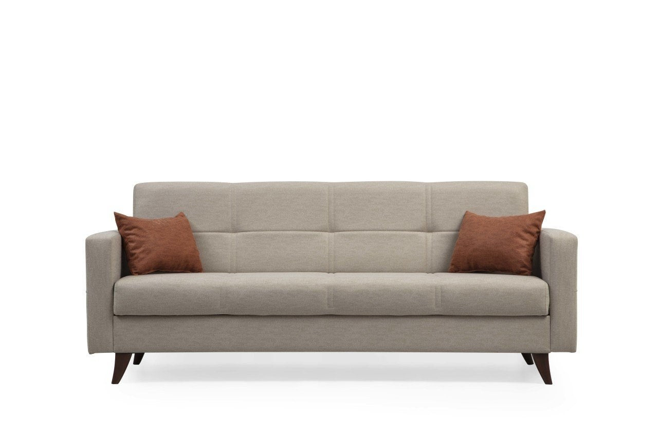 Polya - Beige in Beige präsentiert im Onlineshop von KAQTU Design AG. Bettsofa ist von Atelier Del Sofa