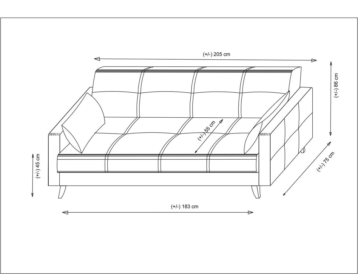 Polya Bettsofa - Beige in Beige präsentiert im Onlineshop von KAQTU Design AG. Bettsofa ist von Atelier Del Sofa