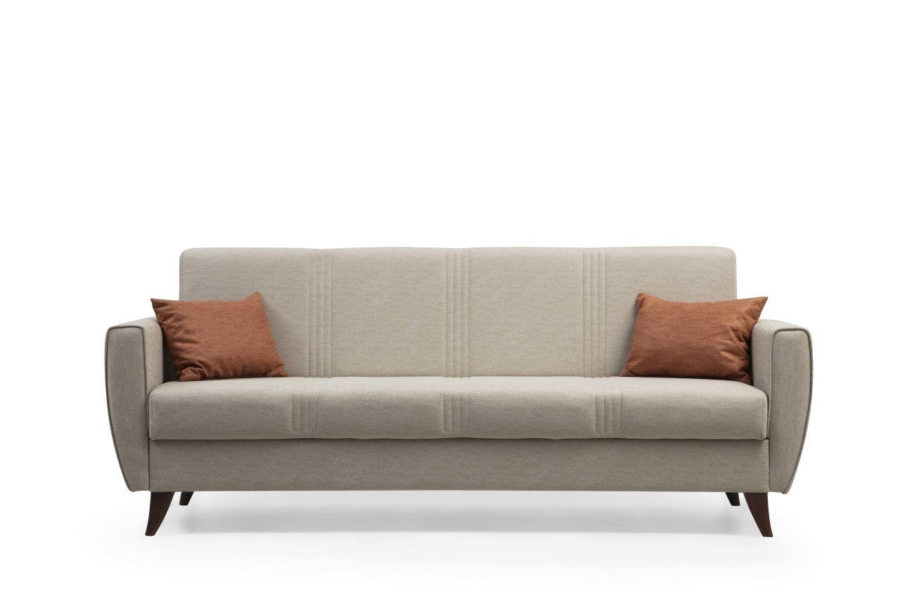 Zaden - Beige in Beige präsentiert im Onlineshop von KAQTU Design AG. Bettsofa ist von Atelier Del Sofa