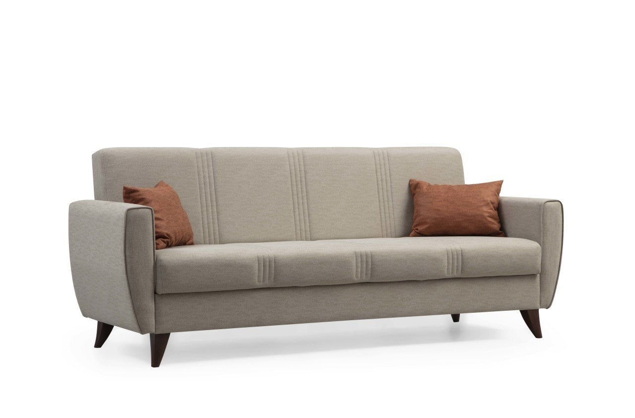 Entdecken Sie das Zaden Bettsofa in Beige von Atelier Del Sofa – ein stilvolles 3-Sitzer Schlafsofa, das Eleganz und Funktionalität in Ihr Zuhause bringt.