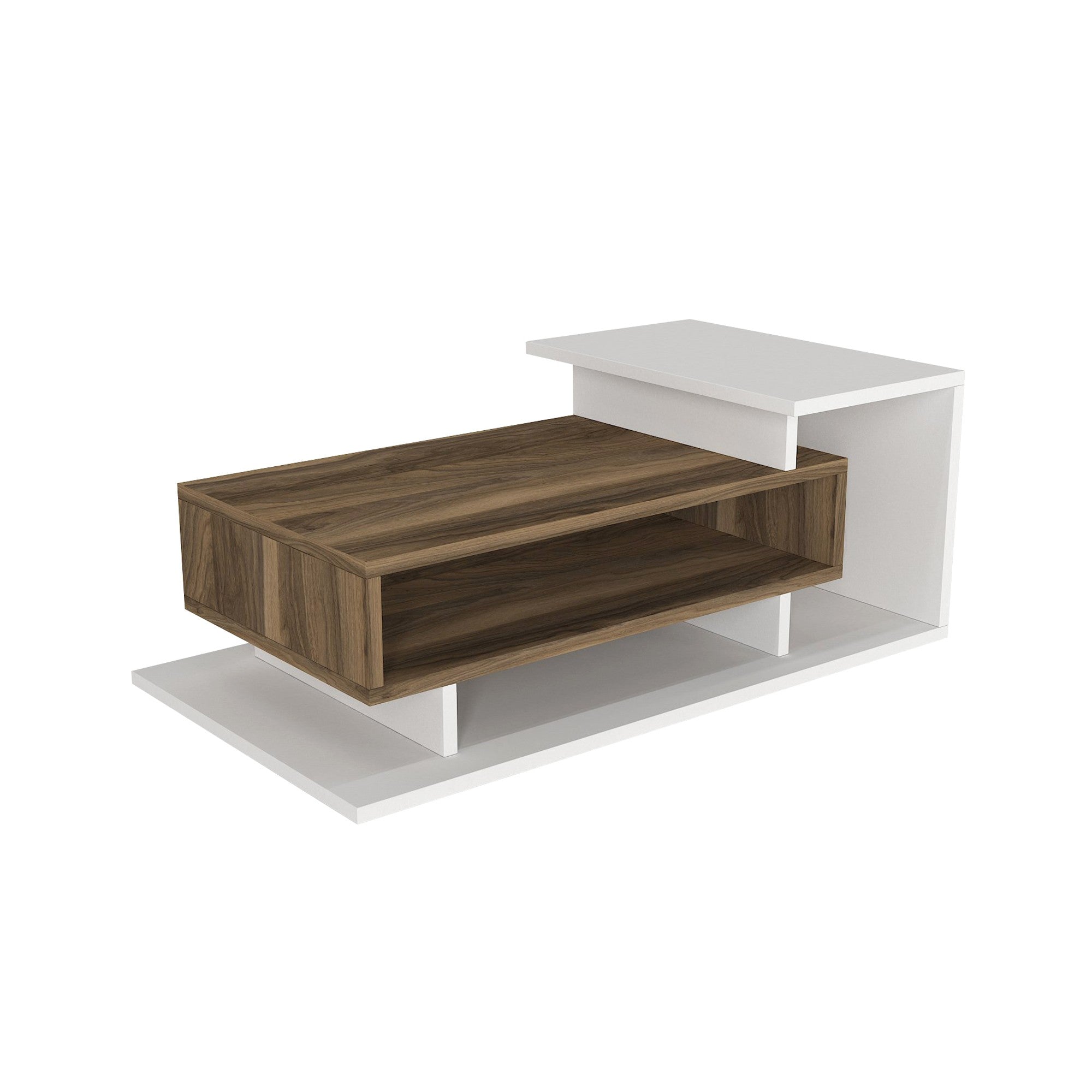 Spring - White, Walnut in Weisser Walnuss präsentiert im Onlineshop von KAQTU Design AG. Beistelltisch ist von Hanah Home