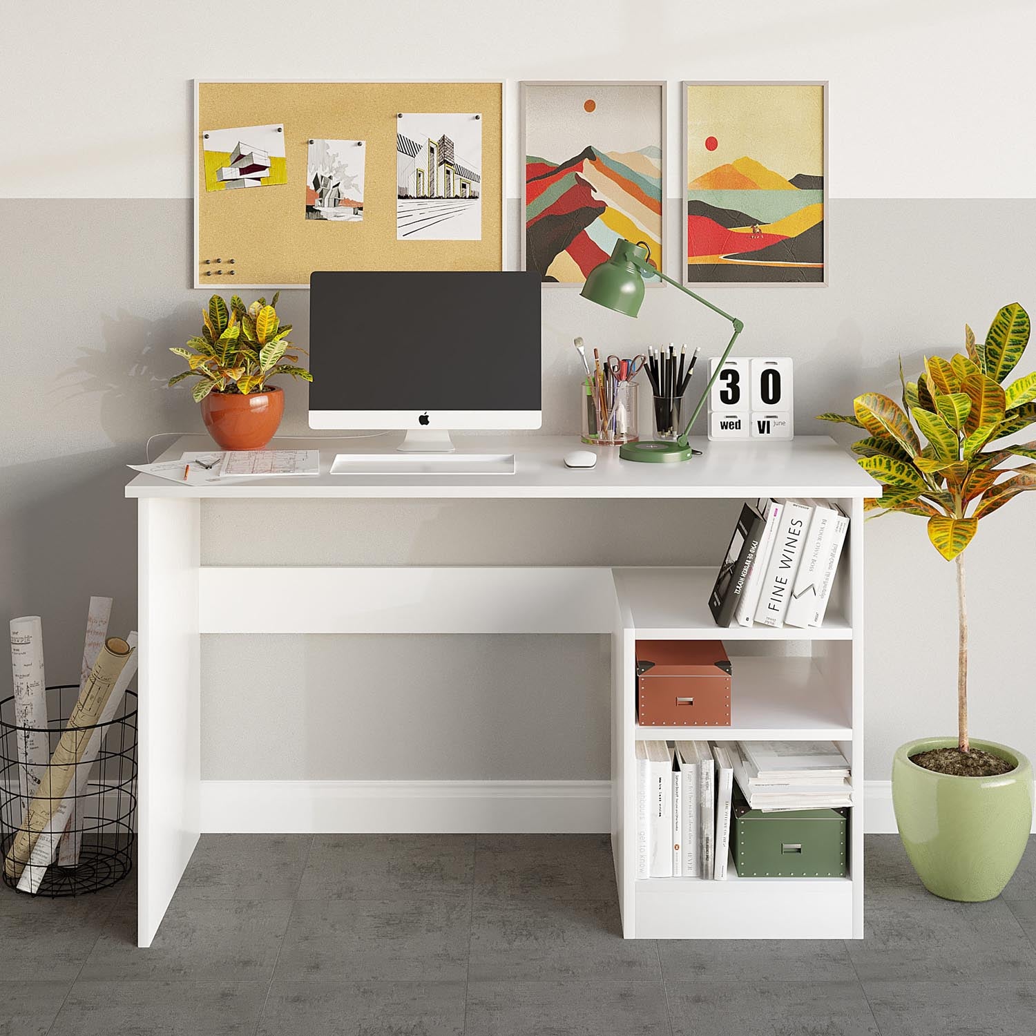 Bahar Desk - blanc