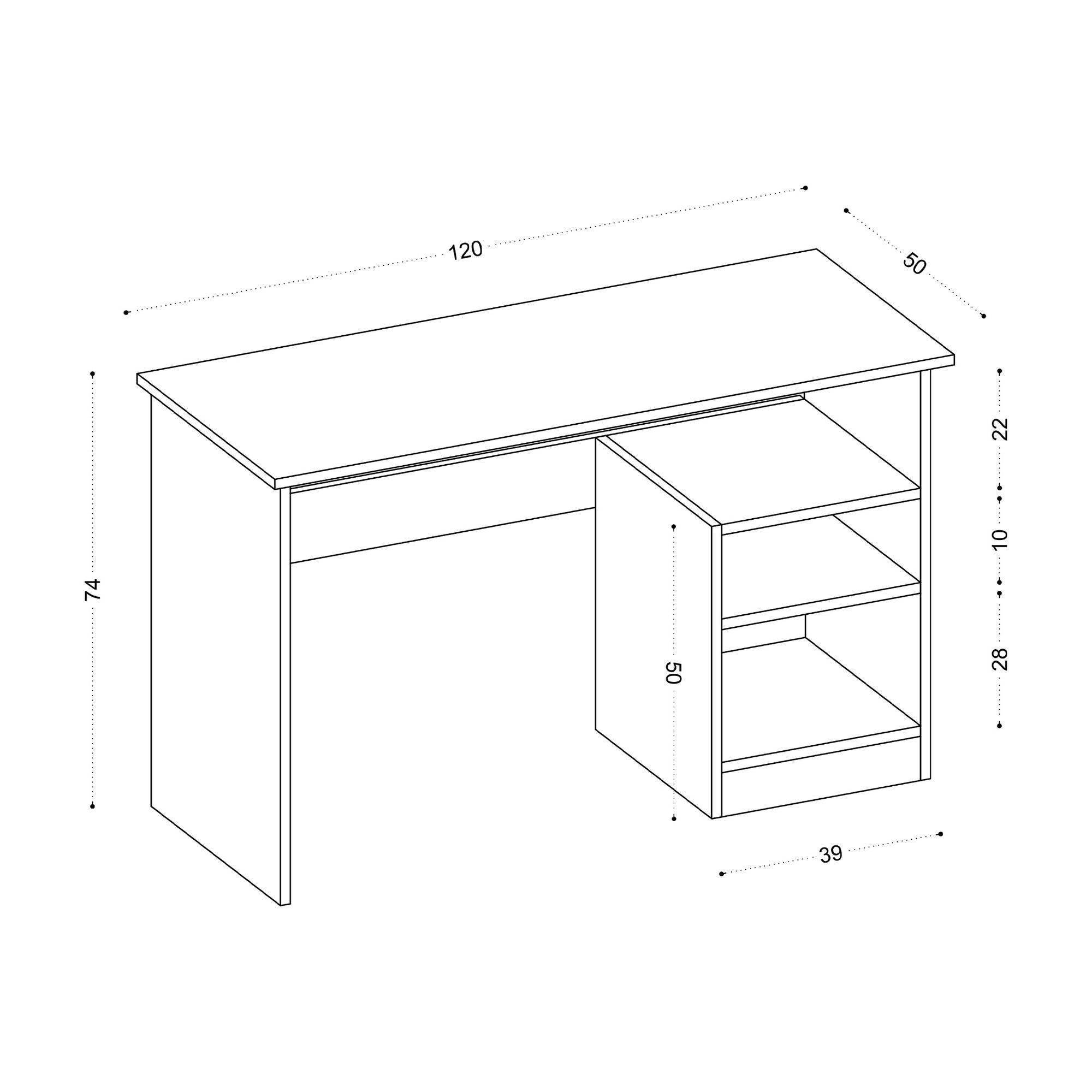 Bahar Desk - blanc